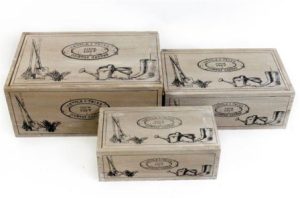 3 WOOD3EN NETTLE TWINE BOXES