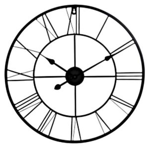 60CM EXTRA LARGE SKELETON FRAME ROMAN NUMERAL BLACK WALL CLOCK CL0980A