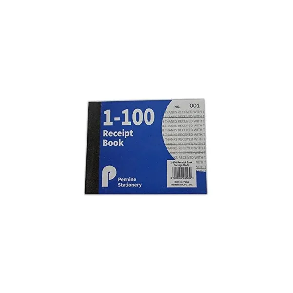 RECEIPT BOOK 1 TO 100 HALF SIZE