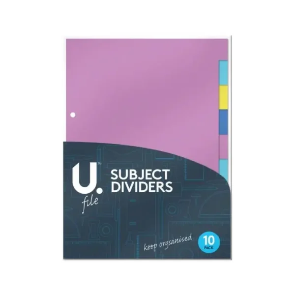 U FILE A4 PAPER INDEX DIVIDER PACK OF 10