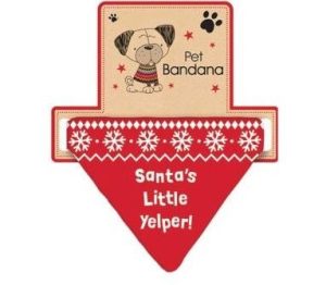 CHRISTMAS PET BANDANA SANTA'S LITTLE YELPER!