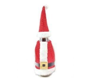 FATHER SANTA SUIT WITH HAT CHRISTMAS WINE CHAMPAGNE BOTTLE COVER GREAT CHRISTMAS PARTY GIFT BAG TABL