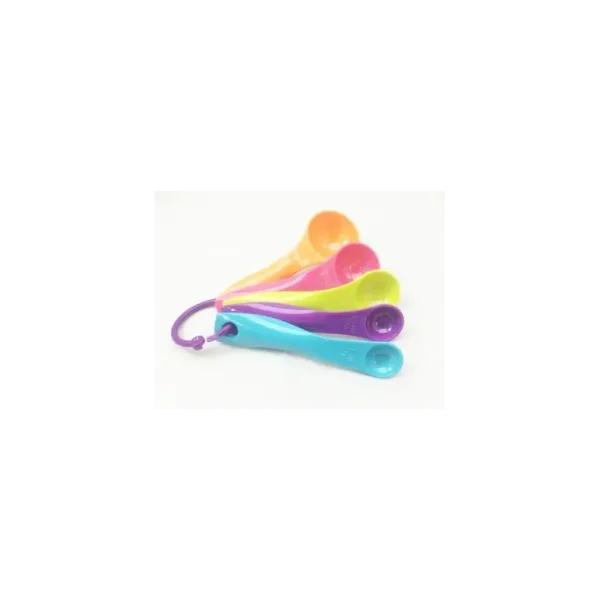 5 MULTICOLOUR PLASTIC MEASURING SPOONS