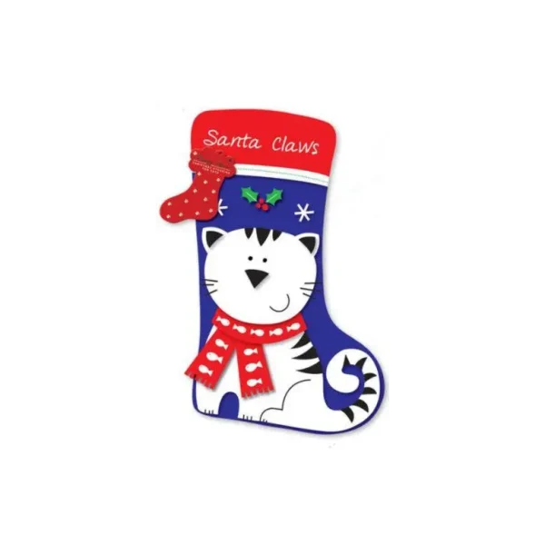 CAT `SANTA CLAWS` PET CHRISTMAS STOCKING