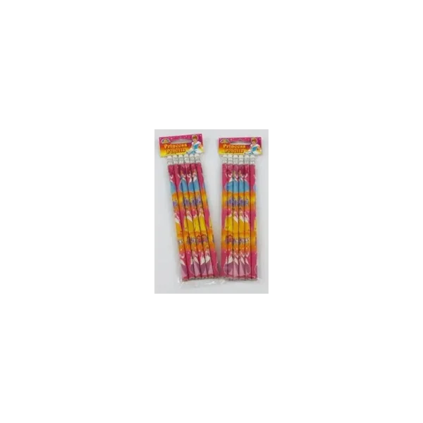 PRINCESS THEME PENCILS WITH ERASER - 1 PACK