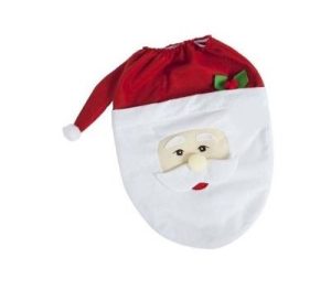 SANTA TOILET SEAT COVER WITH HAT