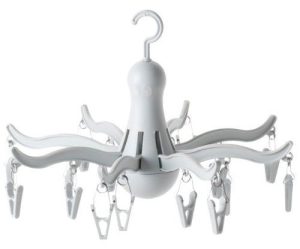 WHITE FOLDABLE / FOLDING HANGING DRYER 16 CLOTHES PEGS (CLOTH STAND / AIRER)