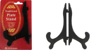 BLACK CLASSIC PLATE STAND 150MM - 250MM / 6 - 10 INCH
