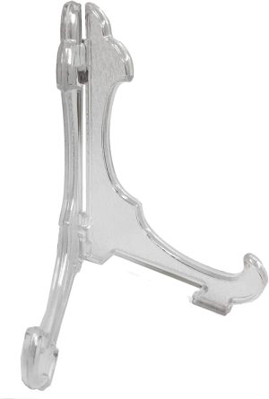 CLEAR PLASTIC PLATE DISPLAY STAND 3 - 6 INCH PLATES