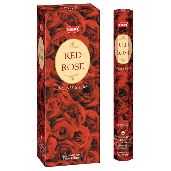 PACK OF 6 VRIYA RED ROSE INCENSE STICKS PACK OF 20