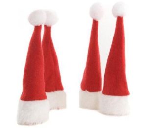NOVELTY SANTA HAT DESIGN 4 FUN BOTTLE TOPPERS