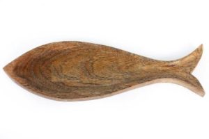 WOODEN FISH SHAPE TRAY