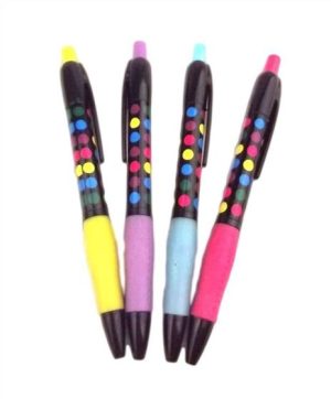 ANKER PACK OF 4 RETRACTABLE BALL PENS - SPOTS DESIGN