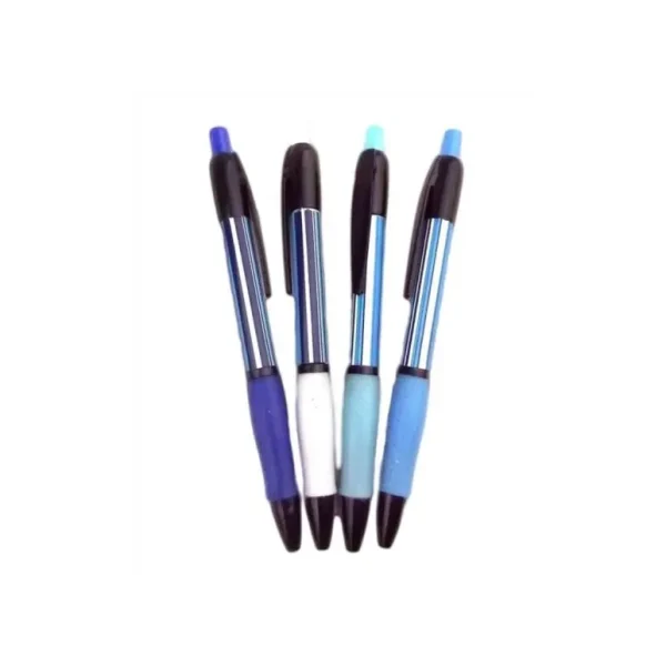 ANKER PACK OF 4 RETRACTABLE BALL PENS - BLUE STRIPED