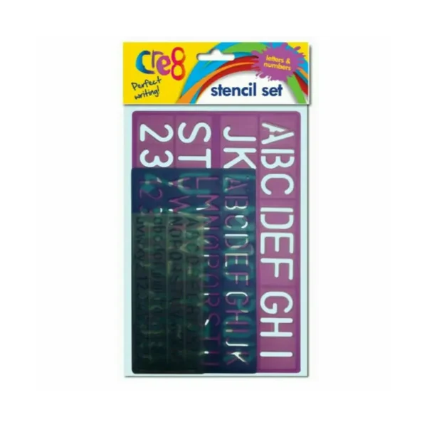 STENCIL SET ASSORTED COLOURS PACK OF 3