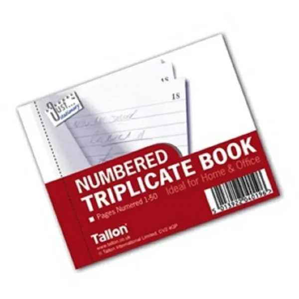 TALLON TRIPLICATE BOOK- HALF SIZE