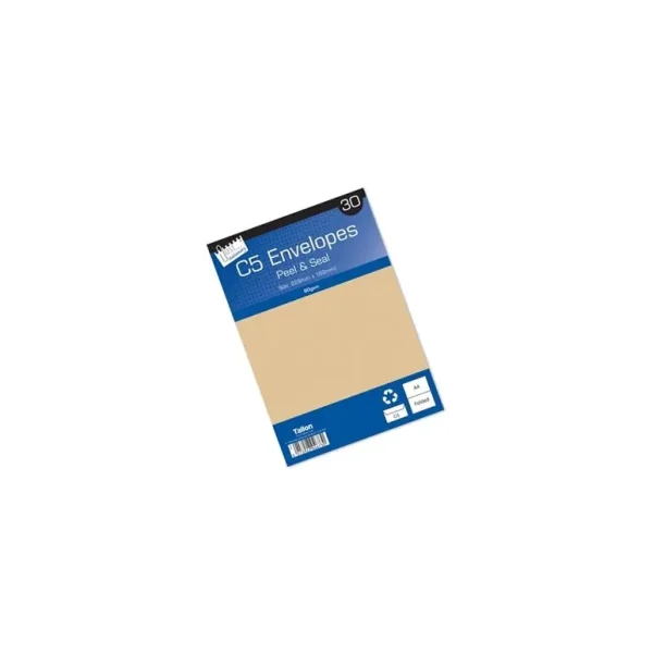 TALLON MANILA ENVELOPES - C5 - PACK OF 30 - PEAL SEAL