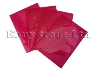 PLASTIC WALLETS - A5 - 6PCS - RED