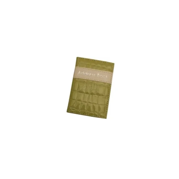 TALLON POCKET ADDRESS BOOK - GLOSS PEBBLE EMBOSSED - GREEN