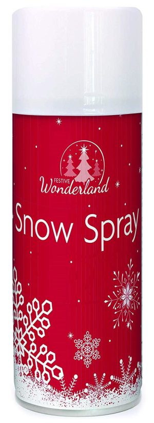 CHRISTMAS SNOW SPRAY ARTIFICIAL FAKE FLAKE CRAFT PAINT STENCIL DECORATION 120ML
