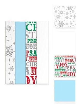 10 SHEETS TISSUE GIFT WRAP CHRISTMAS SNOWFLAKE