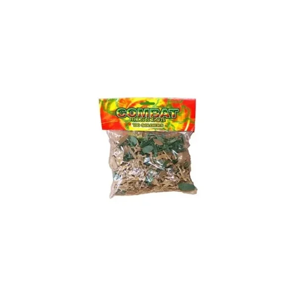 100 BOYS PLASTIC COMBAT MISSION TOY SOLDIERS BAG BUCKET PARTY BAG FILLERS