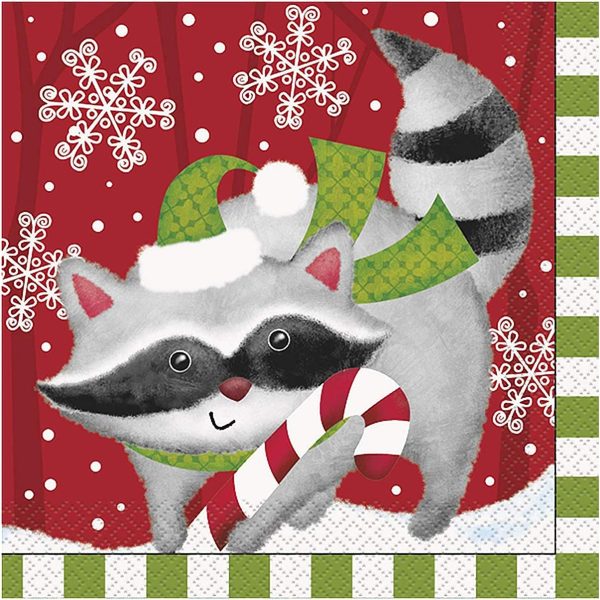 WOODLAND CHRISTMAS 2 PLY PAPER NAPKINS PACK OF 16