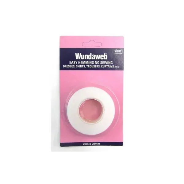 WUNDAWEB 20M EXTRA STRONG IRON WUNDAWEB HEMMING WEB WONDERWEB HEM NO SEWING FABRIC TAPE 20MM