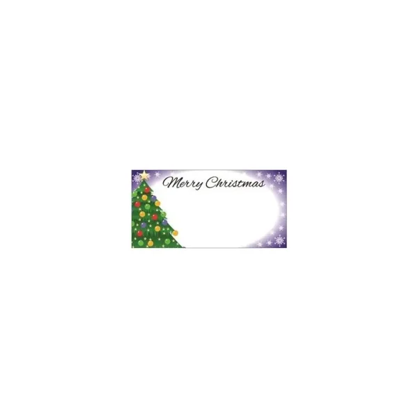 PURPLE CHRISTMAS PLACE CARDS CHRISTMAS TREE SNOWFLAKE