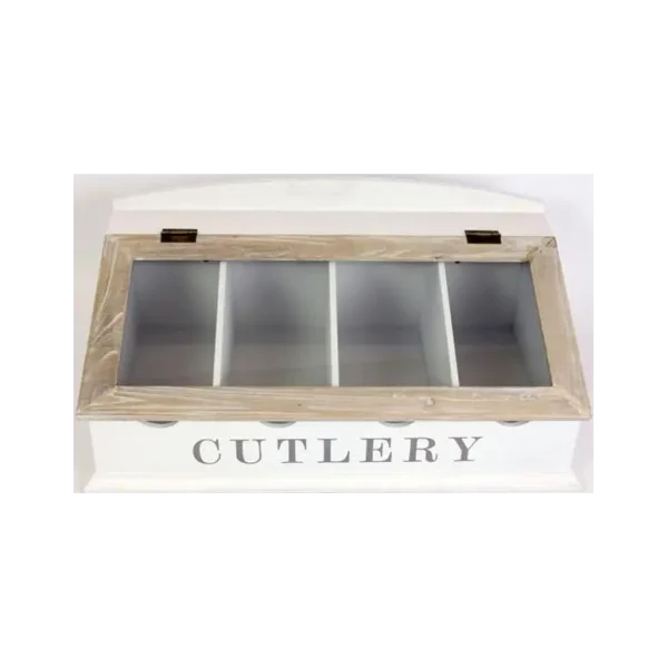 TWO TONE CUTLERY BOX