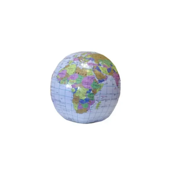 GEOGRAPHY EARTH INFLATABLE BLOWUP GLOBE 40CM WORLD ATLAS MAP BECH BALL PARTY TOY