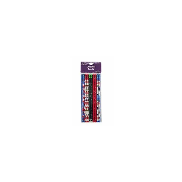 CHRISTMAS DESIGN STOCKING FILLER LED PENCILS GIFTS ITEM PACK OF 10