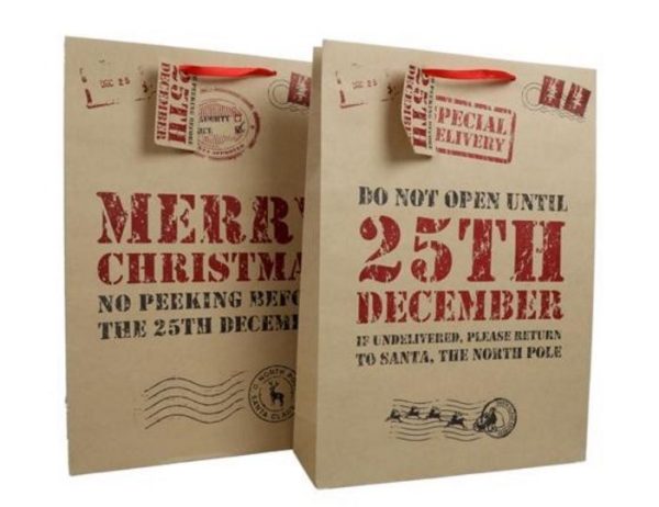 CHRISTMAS GIFT BAG DO NOT OPEN UNTIL 25TH DECEMBER 45CM X 33CM