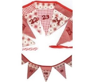 3.15 COTTON ADVENT BUNTING ROW FOR CHRISTMAS
