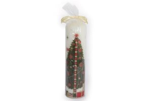 CHRISTMAS TREE ADVENT PILLAR CANDLE