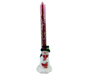 CHRISTMAS ADVENT CANDLE WITH SNOWMAN HOLDER