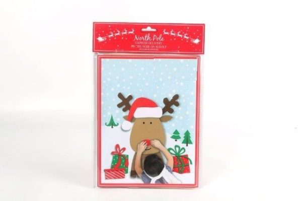 PIN THE NOSE ON THE REINDEER CHRISTMAS NOVELTY GAME