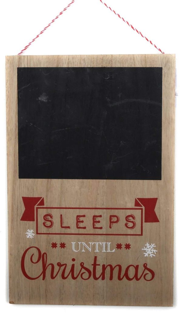 CHRISTMAS SLEEPS UNTIL WOODEN PLAQUE 20 X 30CM