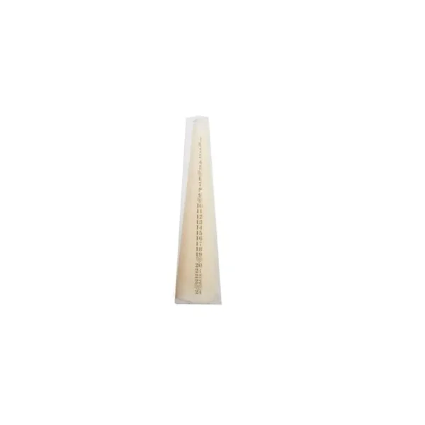 20CM PYRAMID CONE ADVENT CANDLE CREAM