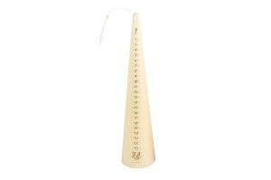 30CM PYRAMID CONE ADVENT CANDLE CREAM