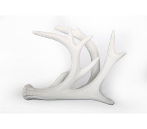 WHITE REINDEER ANTLER NAPKIN HOLDER CHRISTMAS