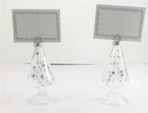 2 CHRISTMAS TREE DINNER TABLE SEATING NAME PLACECARD HOLDERS