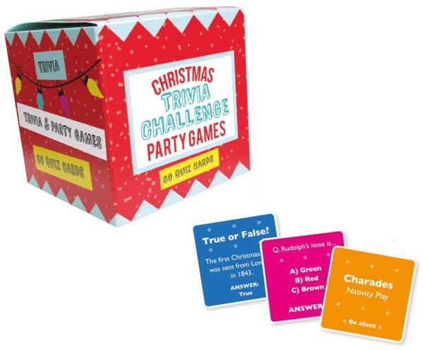 CHRISTMAS CHALLENGE TRIVIA & PARTY GAME 50 QUIZ CARDS XXGTVA