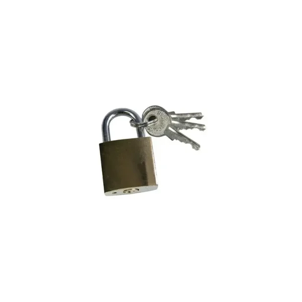 38MM BRASS PLATED PADLOCK WITH 3 KEYS