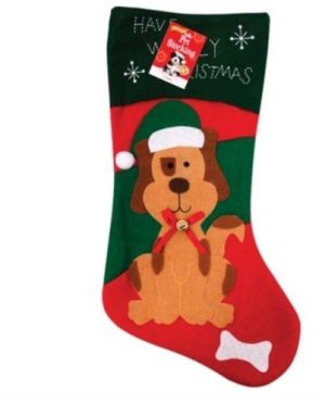 CHRISTMAS / XMAS DOG STOCKING WITH MESSAGE HAVE WUPPLY CHRISTMAS 551827