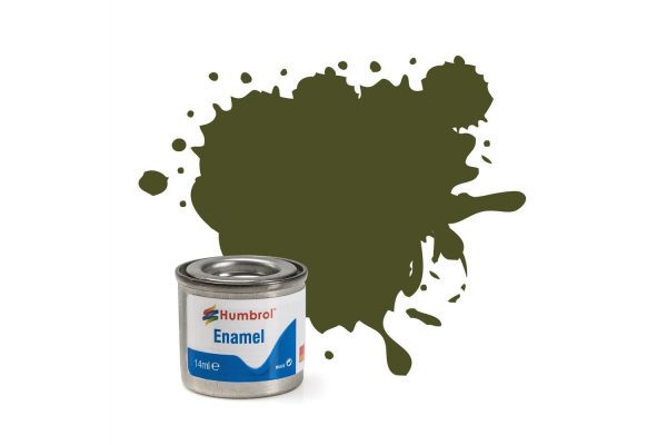 HUMBROL ENAMEL PAINT NO. 155 14ML - MATT OLIVE DRAB