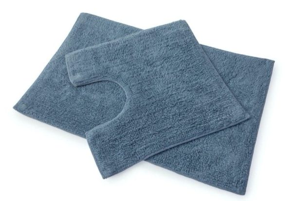 BLUE CANYON PREMIER 2 PIECE COTTON BATH SET - SLATE BLUE