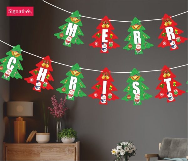 CHRISTMAS BUNTING WALL STICKERS