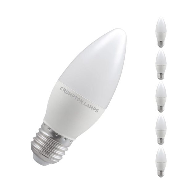 CROMPTON EDISON SCREW / ES 4.9W E27 6500K DAYLIGHT LED CANDLE BULB