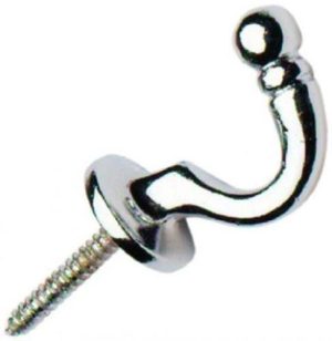 CURTAIN TIE BACK SMALL BALL END SILVER